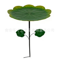 Metal Flower Bird Feeder Bath for Outdoor Garden Decoration