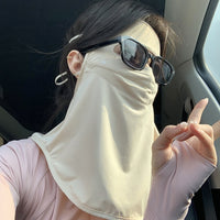 Ice Silk UV Protection Face Mask for Women - Breathable Outdoor Sun Protection Face Covering