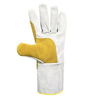 Welding Gloves, Heat Resistant Cowhide Leather, Durable Protective Work Gloves for Welding and Industrial Use
