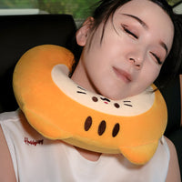 Cartoon Animal U-Shaped Neck Pillow for Travel and Office Napping