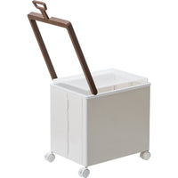 Large Capacity Foldable Storage Box with Wheels for Books and Office Organization