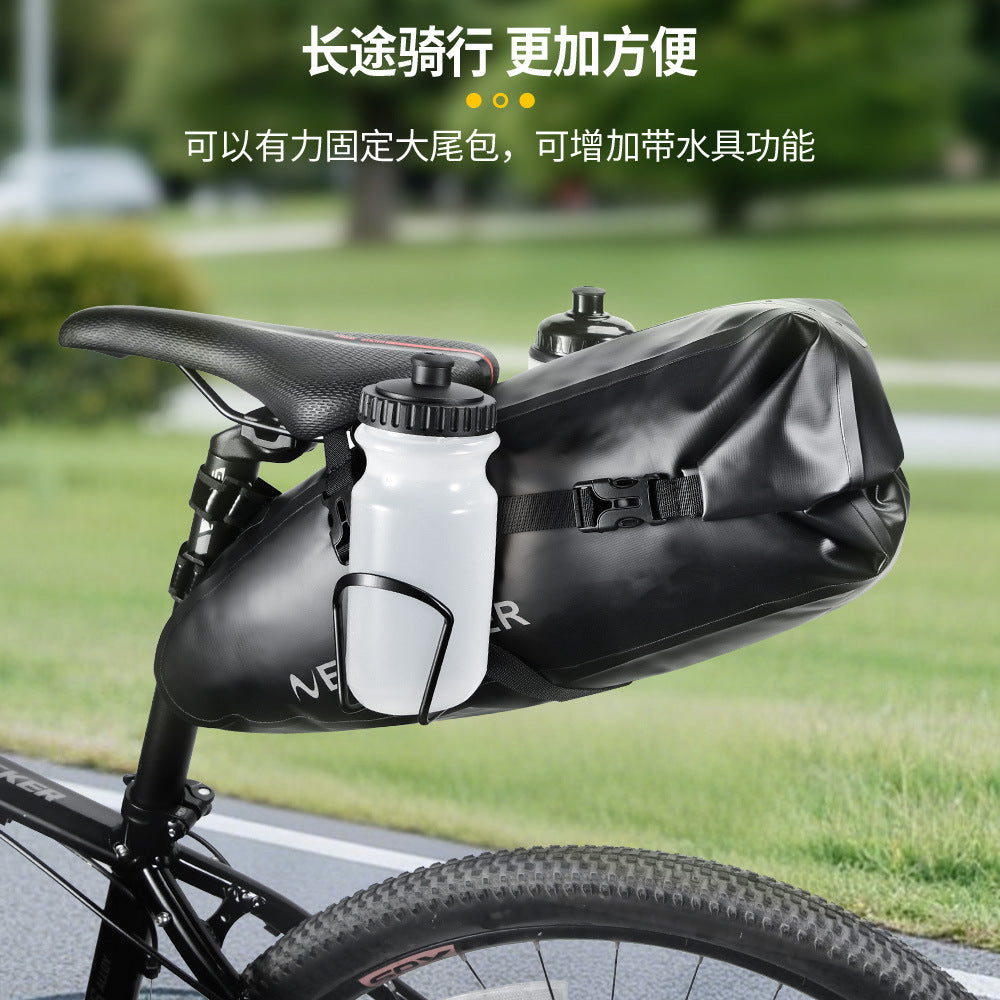 Bicycle Saddle Bag Stabilizer, Aluminum Alloy Road Bike Rear Rack Mount for Large Seatpost Bags, Prevents Sway, with Water Bottle Cage Mount