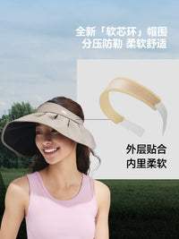 Banana Under Shell Sun Visor Hat for Women, Large Brim UV Protection Outdoor Sun Hat