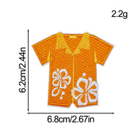 Summer Beach Theme Embroidered Patches for DIY Apparel and Bags - Aloha Surfboard Pool Party Elements