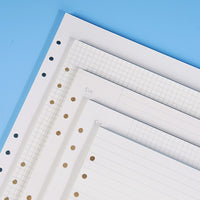 Refillable Loose-Leaf Notebook Inserts for A4/B5 Binders - Grid, Lined, or Blank Pages