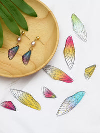 Resin Cicada Wing Charms for DIY Jewelry Making