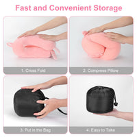 Travel Neck Pillow Memory Foam U-Shaped Head Support for Airplane Car Office