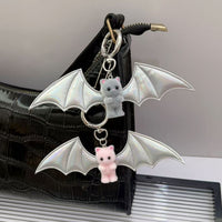 Cute Bear Wing Keychain for Bags and Phones - Halloween Accessory
