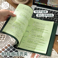 Vintage PU Leather Loose-Leaf Notebook for Students & Office, B5, 2026 New Design