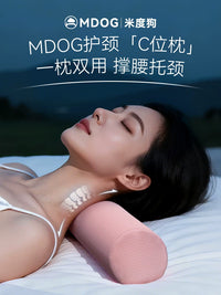 Cervical Support Pillow for Neck Pain Relief and Alignment, Cylindrical Memory Foam Pillow for Sleeping