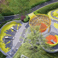 Stainless Steel Slide for Resorts, Treehouses, and Playgrounds with Climbing Net