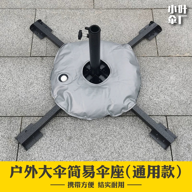 Outdoor Patio Umbrella Base Stand Heavy Duty Cross-Shaped Iron Base for Market Umbrellas