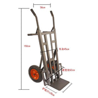 Heavy-Duty Silent Hand Truck with 500kg Load Capacity for Warehouse Moving