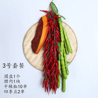 Artificial Corn Chili Garlic Peanut Vegetable Fruit String Decor for Restaurants & Farmhouses