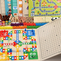 Kids' 2-in-1 Board Game Set - Educational Strategy Games for Children
