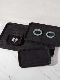 Velvet Jewelry Display Tray for Earrings, Rings, and Necklaces