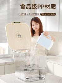 Household Rice Storage Container with Insect-Proof and Moisture-Proof Seal, Large Capacity for Rice and Flour