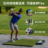 Golf Hitting Mat with Tee Holder for Outdoor Practice