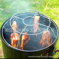 3-in-1 Smoker Grill Outdoor Patio BBQ Wood Burning Portable Charcoal Stove