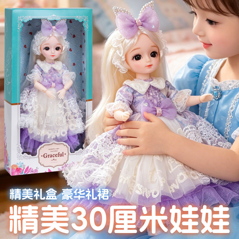 6-inch BJD Doll with Princess Dress Outfit for Girls, 30cm Toy Figure Gift Set
