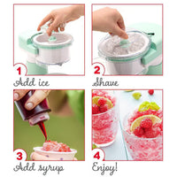 Electric Ice Shaver Machine Dual Blade Automatic Ice Crusher for Home Use