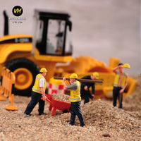 VM 1:50/1:64 Construction Worker Figures Miniature Scene Model Hand-Painted