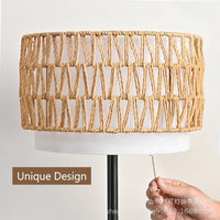 Handwoven Bohemian Floor Lamp for Living Room Decor