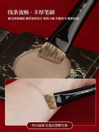 Meinvlang Professional Eyebrow Brush for Wild Brows - Flat Head Animal Hair Makeup Brush