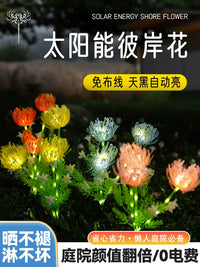 Solar Hydrangea/Lycoris Flower Garden Stake Lights Outdoor Waterproof Landscape Decorative Lawn Lamps
