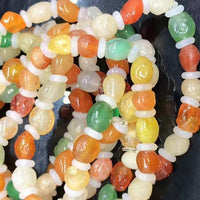 Natural Alashan Gobi Agate Colorful Beaded Bracelet