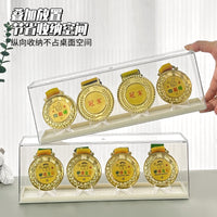 Medal Display Case with Stand for Marathon, Commemorative Coins, Badges, and Pins