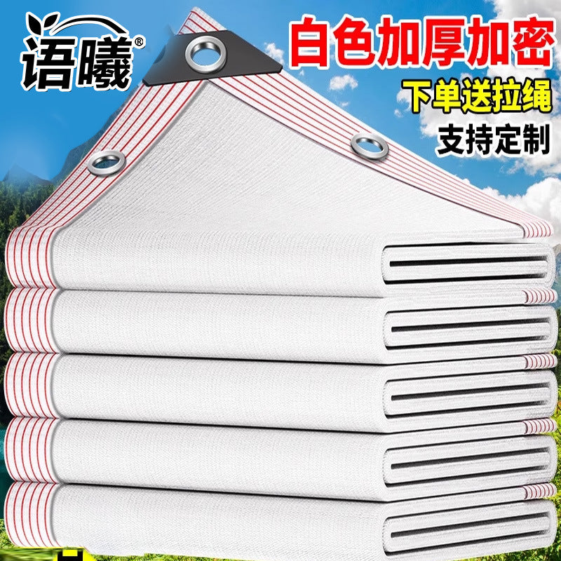 White Anti-Aging Sun Shade Net for Outdoor Plants and Patios