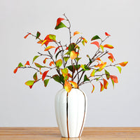 Artificial Persimmon Leaf Branch for Autumn Decor