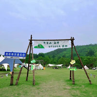 Outdoor Cedar Wood Arch for Weddings, Camping, Parties, and Events