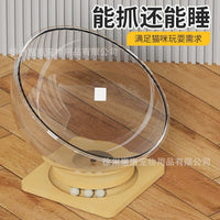 Large Transparent Acrylic Cat Space Capsule Bed for All Seasons