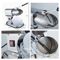 Automatic Commercial Ice Shaver Machine Stainless Steel Double Blade Ice Crusher for Milk Tea Shop