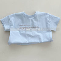Family Matching Korean Style Letter Print Short Sleeve T-Shirt