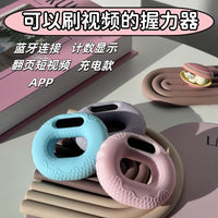 Bluetooth Finger Grip Strengthener with Counter for TikTok Video Control and Hand Rehabilitation