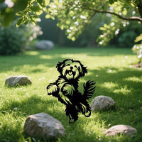Havana Dog Metal Garden Stake Outdoor Lawn Ornament Christmas Gift