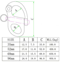 316 Stainless Steel Quick Release Shackle for Marine and Diving