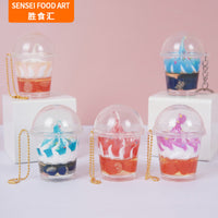 Mini Ice Cream Sundae Cup Keychain Charm for Bags and Phones