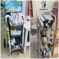 Multi-Layer Rolling Umbrella Display Rack for Retail Stores