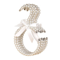 Pearl Scarf & Tie Hanger with Non-Slip Hooks, Punch-Free Closet Organizer for Belts and Accessories