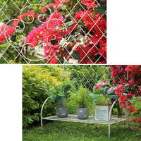 Iron Art Climbing Trellis with Base for Garden and Patio Plants