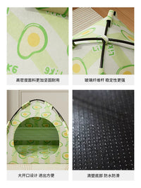 Pet Tent Bed with Cooling Mat for Cats and Small Dogs, Indoor/Outdoor Use, Four Seasons Universal