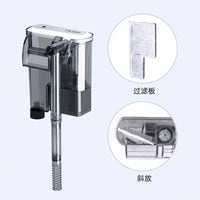 Jinjia 3-in-1 Aquarium Filter Waterfall Hanging Mini Water Pump for Small Fish Tanks