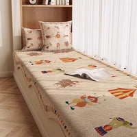 Cartoon Dog Pattern Bay Window Cushion Mat - Four Seasons Universal with Ruffled Edge