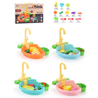 Dinosaur Dishwasher Toy with Automatic Water Circulation for Kids Play Kitchen or Pet Bird Bath