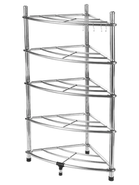 Thickened Stainless Steel Corner Storage Rack for Kitchen, Multi-layer Floor-standing Pot Rack