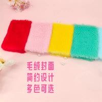 Mini A7 Candy Color Plush Notebook with Blank Pages